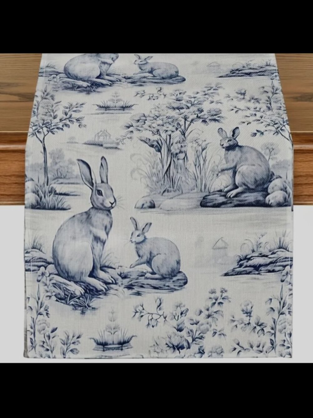New Spring & Summer Bunny Rabbit Table Runner - Picture 2 of 3